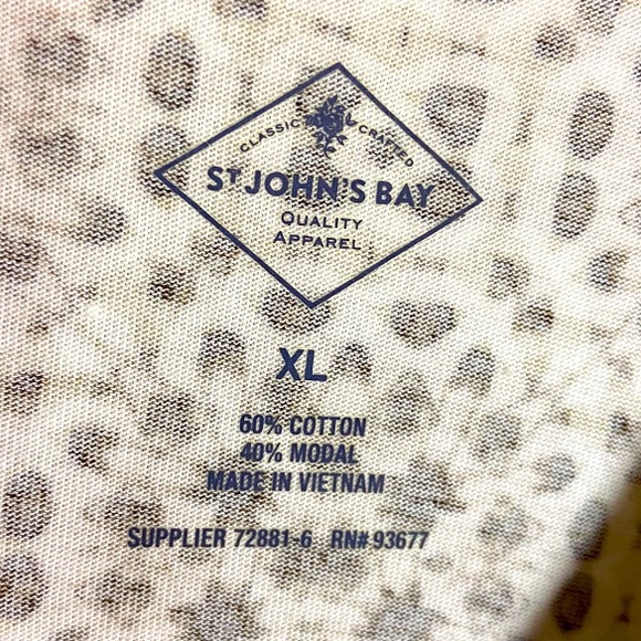 ST. JOHN’s BAY Sleeveless Top Cotton & Modal V-neck Twist Front Detail Size XL - Picture 3 of 4